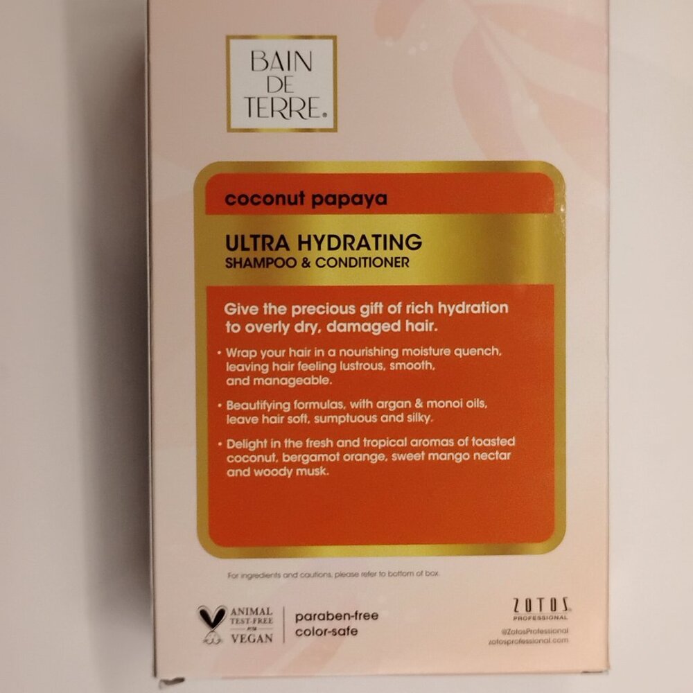 Bain de Terre Coconut Papaya Ultra Hydrating Shampoo & Conditioner Gift Set - Picture 6 of 6